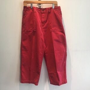 Royal Robins Outdoor Travel Cotton Cropped/WideLeg Patch Pocket pants Size   12